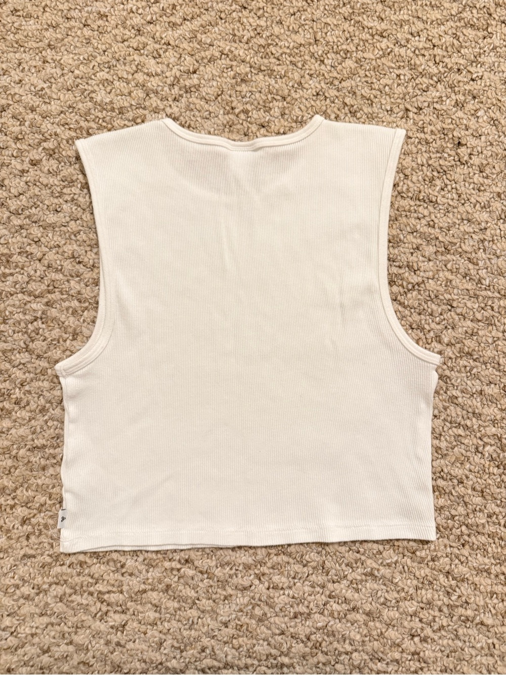 TNA White Ribbed Fargo Tank - Picture 3 of 3